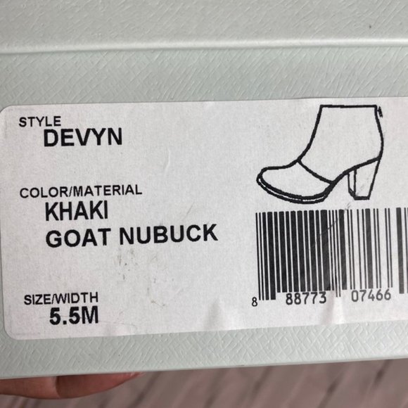 Sole Society Devyn Khaki Goat Nubuck Bootie Size 5.5 - Picture 10 of 10